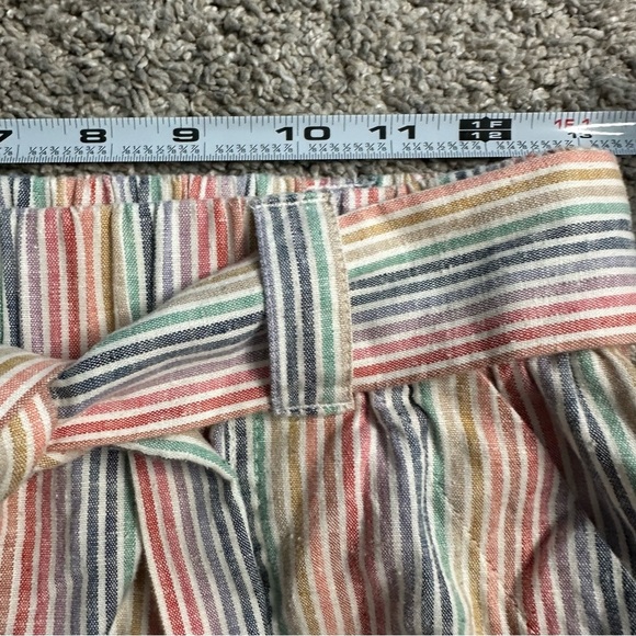 Marine Layer Karleigh Belted Short Rainbow Stripe Small pull on hemp high rise - Picture 11 of 13
